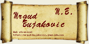 Mrgud Bujaković vizit kartica